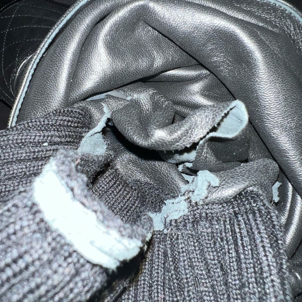 CHANEL 21B Quilted Leather Knit Sock Socks Out High Over Knee Tall Boots 39 - Picture 9 of 10